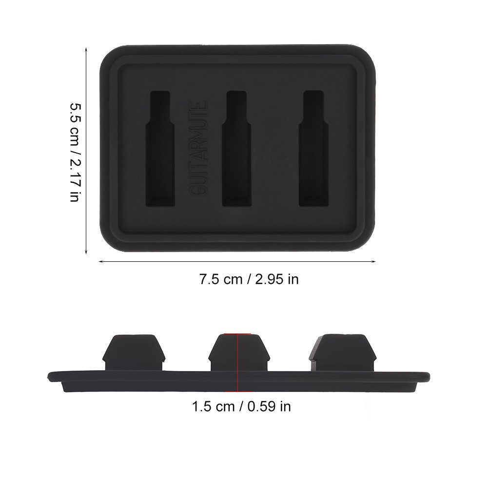 Guitar Mute Silencer, Silicone Guitar Mute Silence Pad Black For Wooden Guitar Wooden guitar accessories