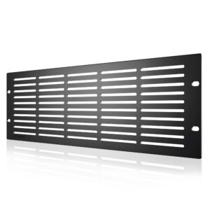 ac infinity rack panel accessory vented 3u space for 19" rackmount, heavy-duty 3mm gauge steel, black