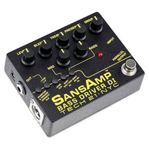 Tech 21 SansAmp Bass Driver DI V2 Bundle with 3 Patch Cables and Dunlop Variety Pick Pack