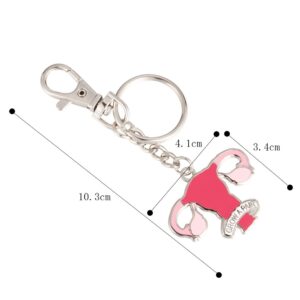 GuDeKe Grow A Pair Uterus Feminist Women Keychain Keyring Funny and Cute