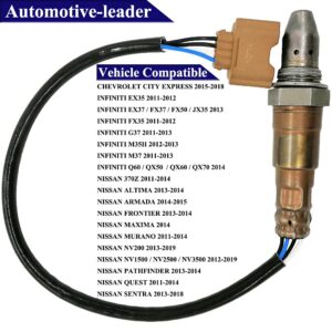 Automotive-leader 234-9135 Air Fuel Ratio Upstream Oxygen O2 Sensor 1 AFR Replace 2013-2014 for Nissan Altima V6 3.5L, for 2011-2013 for Nissan Quest V6 3.5L 22693-1JA0A 211500-7630 4-Wire