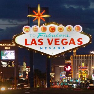 LFEEY 10x8ft Las Vegas Casino Backdrop City Night View Photography Backdrop American Famous Casino Photo Background for Birthday Party Events Studio Props