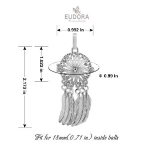 EUDORA Harmony Bola Musical Maternity Ball Baby Wings Chain Necklace Wishing Prayer Bell Locket Dodger Blue