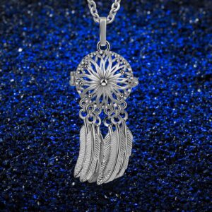 EUDORA Harmony Bola Musical Maternity Ball Baby Wings Chain Necklace Wishing Prayer Bell Locket Dodger Blue