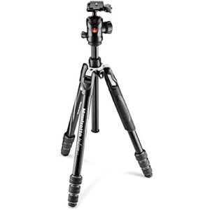 Manfrotto Befree GT 4-Section Aluminum Travel Tripod with 496 Center Ball Head, Black/Silver