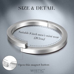 WISTIC 18K Bar Screw Bracelets Cuff Bangle for Women Chunky for Men Closely Clasp for Women and Men Gold Touch of Luxury Polished Couples Adult Jewerly (Size L)