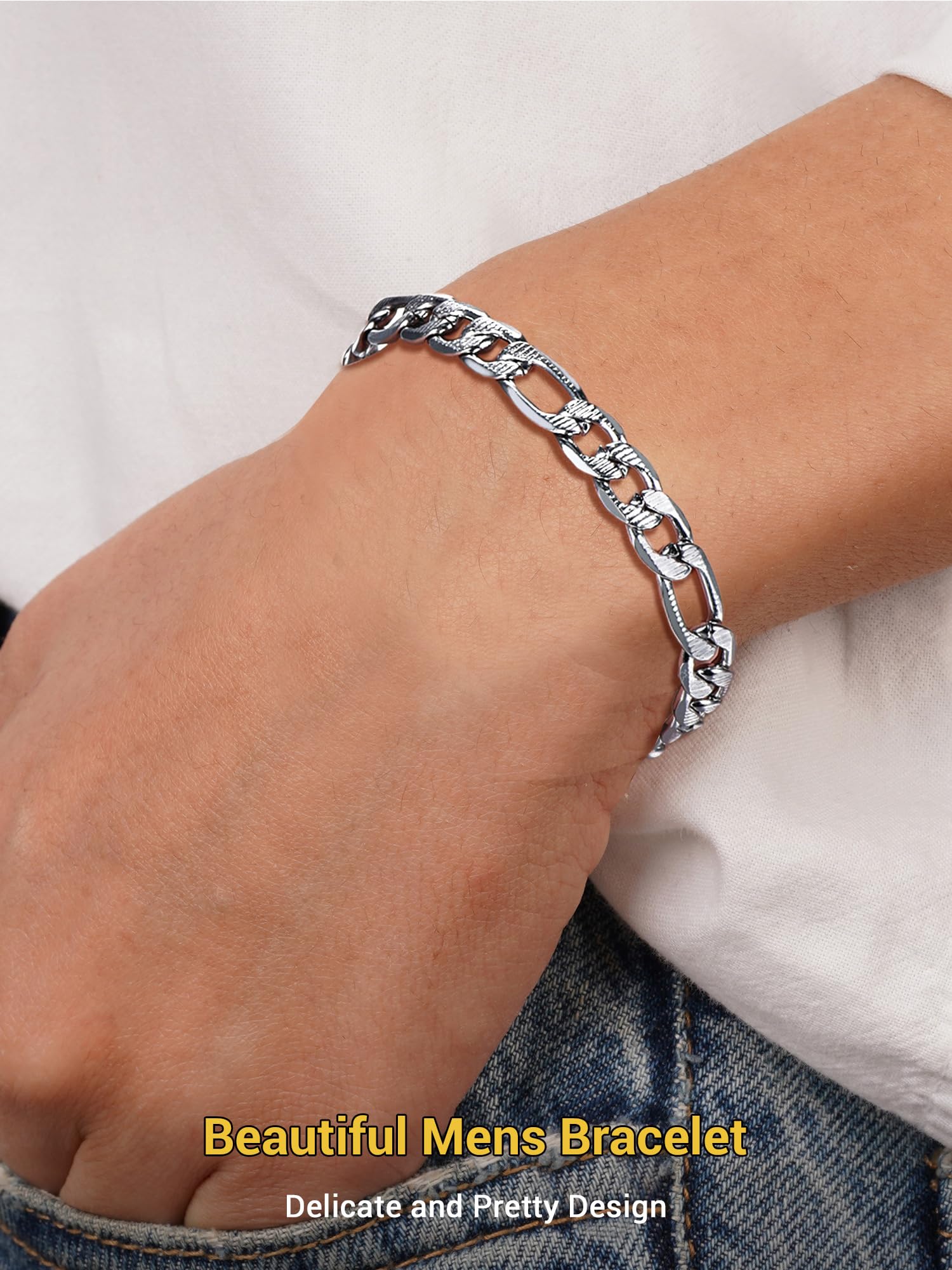 PROSTEEL Stainless Steel Chain Bracelets for Men Mens Chains Bracelet