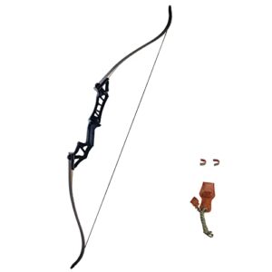 sinoart falcon 60" takedown hunting recurve bow metal riser 30 35 40 45 50 55 60 65 70 lbs black/camo right handed(60 lbs)