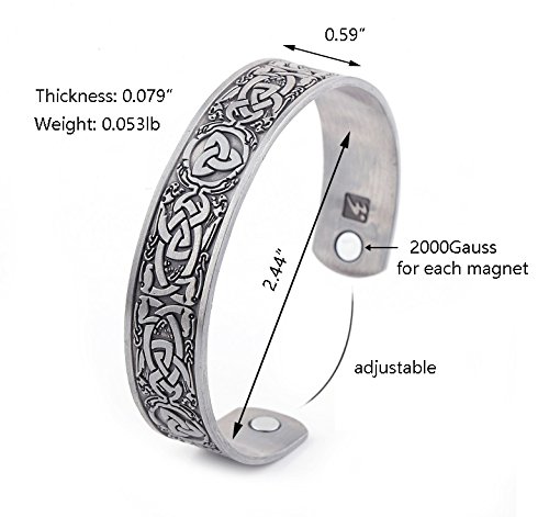 Norse Celtic Knot Bracelet Trinity Knot Bracelet Mens Viking Bracelet Cuff Bangle for Women