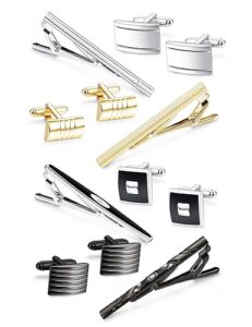 jstyle tie clip and cufflink set for mens tie bar clips cufflinks shirt wedding business with gift box