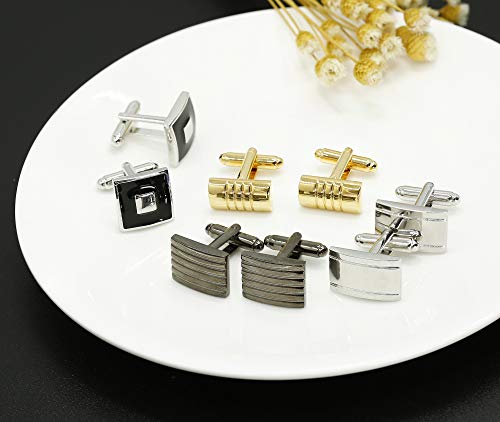 Jstyle Tie Clip and Cufflink Set For Mens Tie Bar Clips Cufflinks Shirt Wedding Business With Gift Box