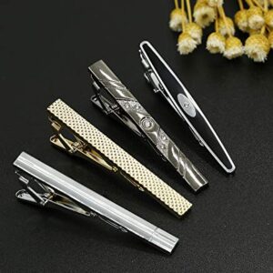 Jstyle Tie Clip and Cufflink Set For Mens Tie Bar Clips Cufflinks Shirt Wedding Business With Gift Box