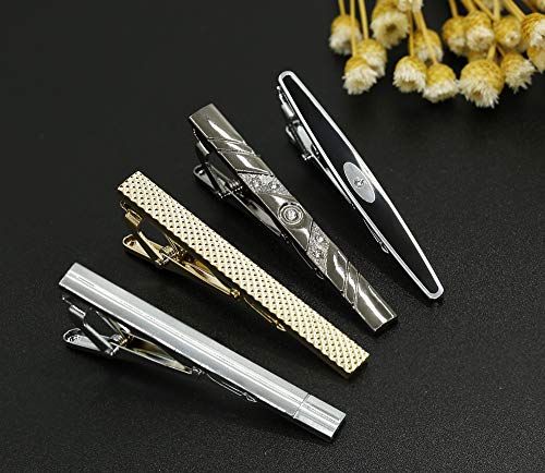 Jstyle Tie Clip and Cufflink Set For Mens Tie Bar Clips Cufflinks Shirt Wedding Business With Gift Box