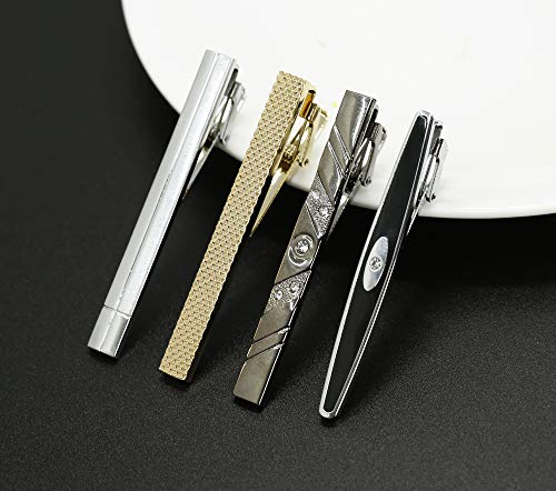 Jstyle Tie Clip and Cufflink Set For Mens Tie Bar Clips Cufflinks Shirt Wedding Business With Gift Box