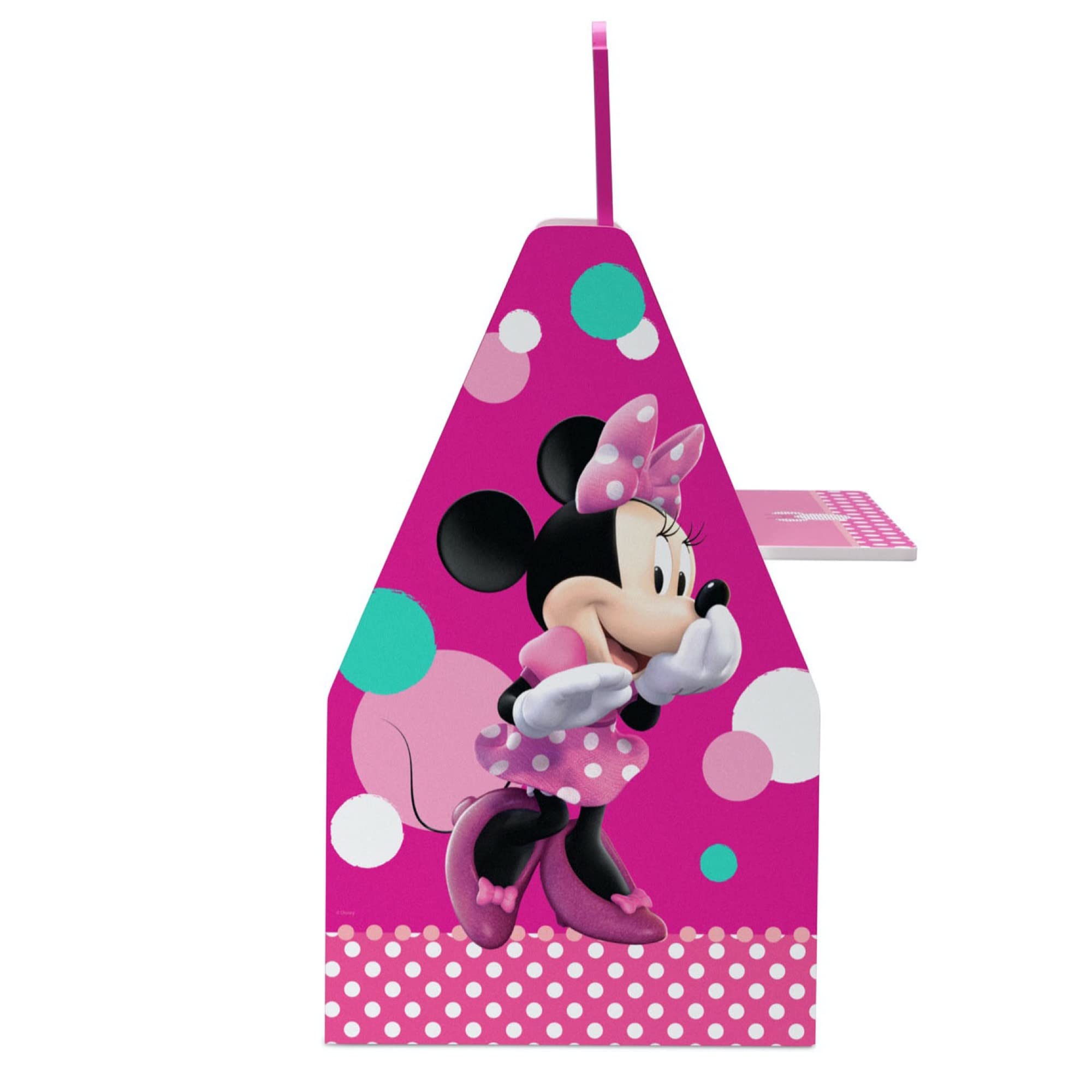 Delta Children Kids Easel and Play Station – Ideal for Arts & Crafts, Drawing, Homeschooling and More - Greenguard Gold Certified, Disney Minnie Mouse