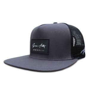 grace folly trucker hat for men & women. snapback mesh caps charcoal gray