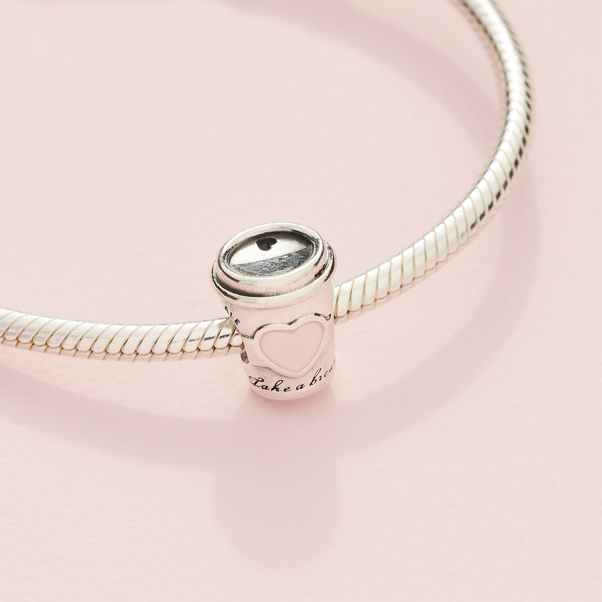 Pandora Jewelry Take a Break Coffee Cup Charm - Fun, Original Charm Charm Bracelets - Perfect Charm for Mom, Sister, Daughter & More - Sterling Silver, No Box