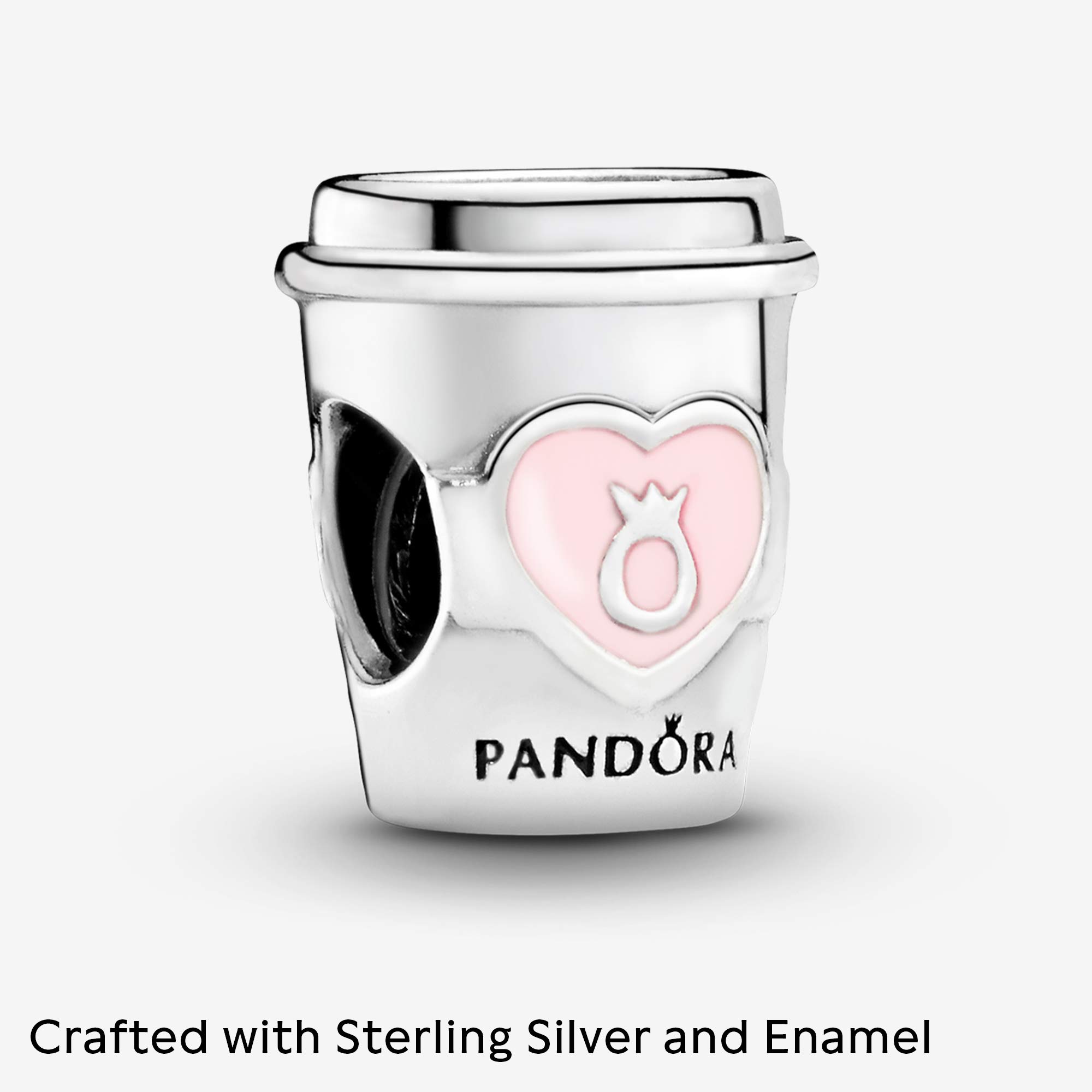 Pandora Jewelry Take a Break Coffee Cup Charm - Fun, Original Charm Charm Bracelets - Perfect Charm for Mom, Sister, Daughter & More - Sterling Silver, No Box