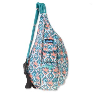 kavu original rope bag sling pack with adjustable rope shoulder strap - beach paint