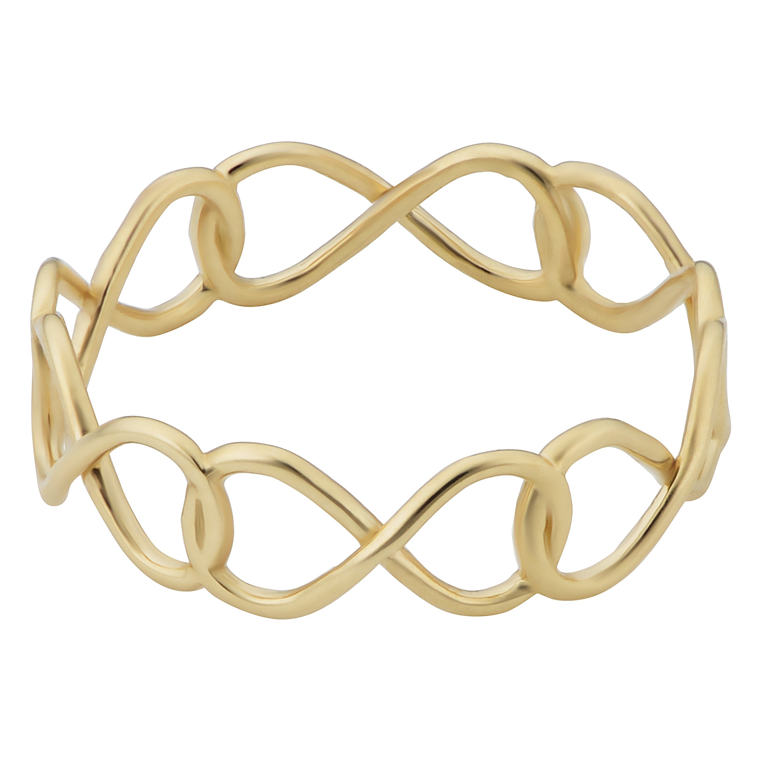 Kooljewelry 14k Yellow Gold Infinity Ring (size 5)