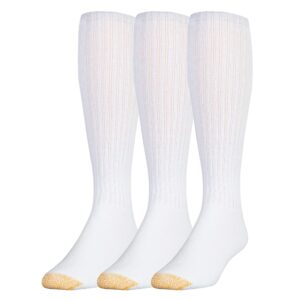 gold toe men's cotton over-the-calf athletic socks- 2pk(6 socks(shoe size: 6-12.5))