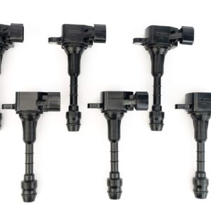 Ignition Coil Pack Set of 6 - Compatible with Infiniti FX35, G35, M35 & Nissan 350Z Vehicles - Replaces 22448-AL61C, UF401, IGC0007, 6734025, 22448AL615 - Year Models 2000-2008 - 3.5L V6 Coils