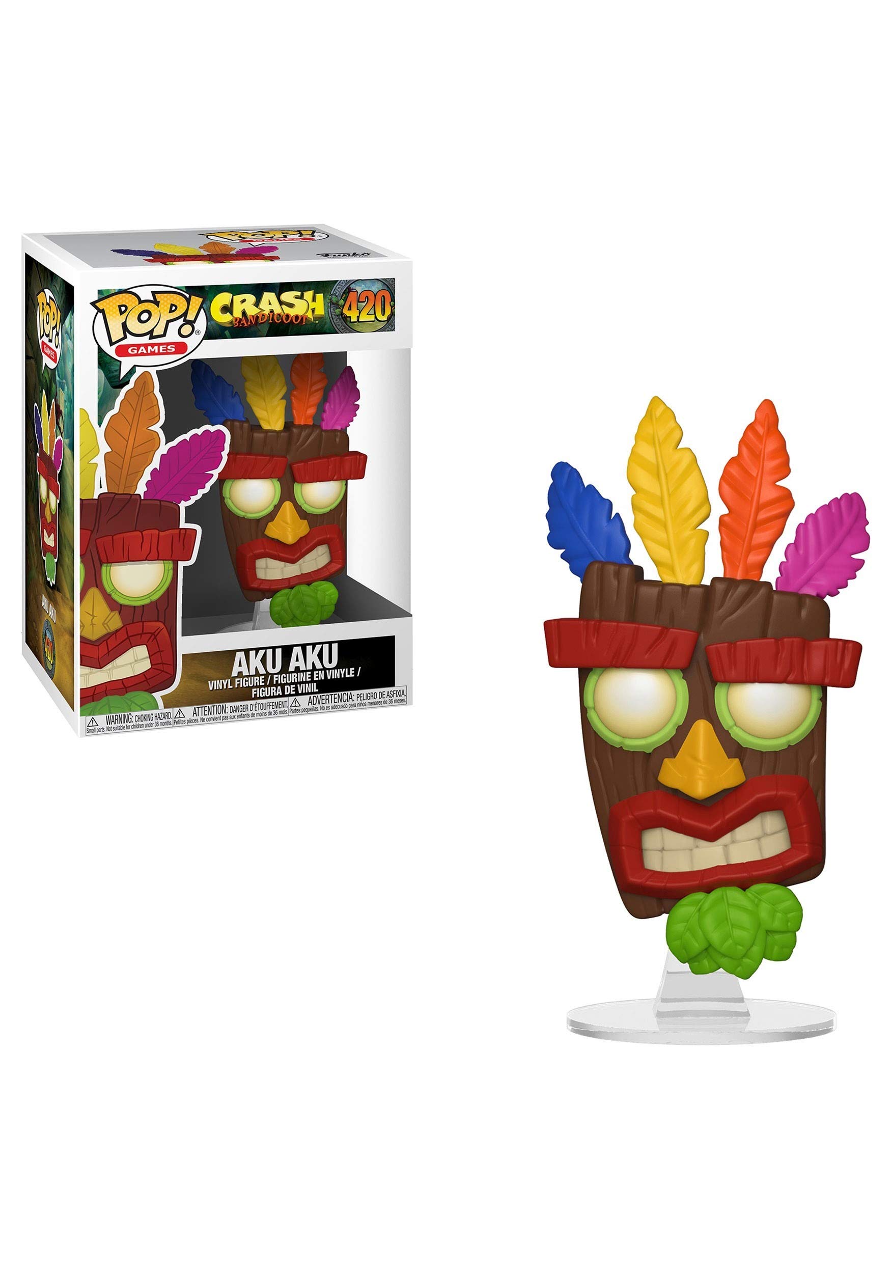 Funko Pop Games: Crash Bandicoot - Aku Aku Collectible Figure, Multicolor