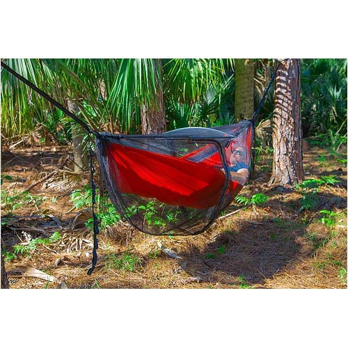 ENO Guardian DX Bug Net - Protective Deluxe Hammock Netting - for Camping, Hiking, Backpacking, Travel, a Festival, or The Beach - Charcoal