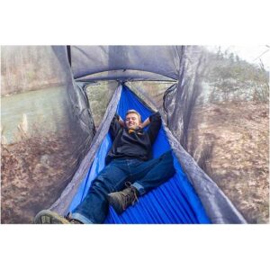 ENO Guardian DX Bug Net - Protective Deluxe Hammock Netting - for Camping, Hiking, Backpacking, Travel, a Festival, or The Beach - Charcoal