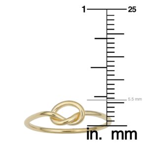 Kooljewelry 14k Yellow Gold Love Knot Ring (size 8)