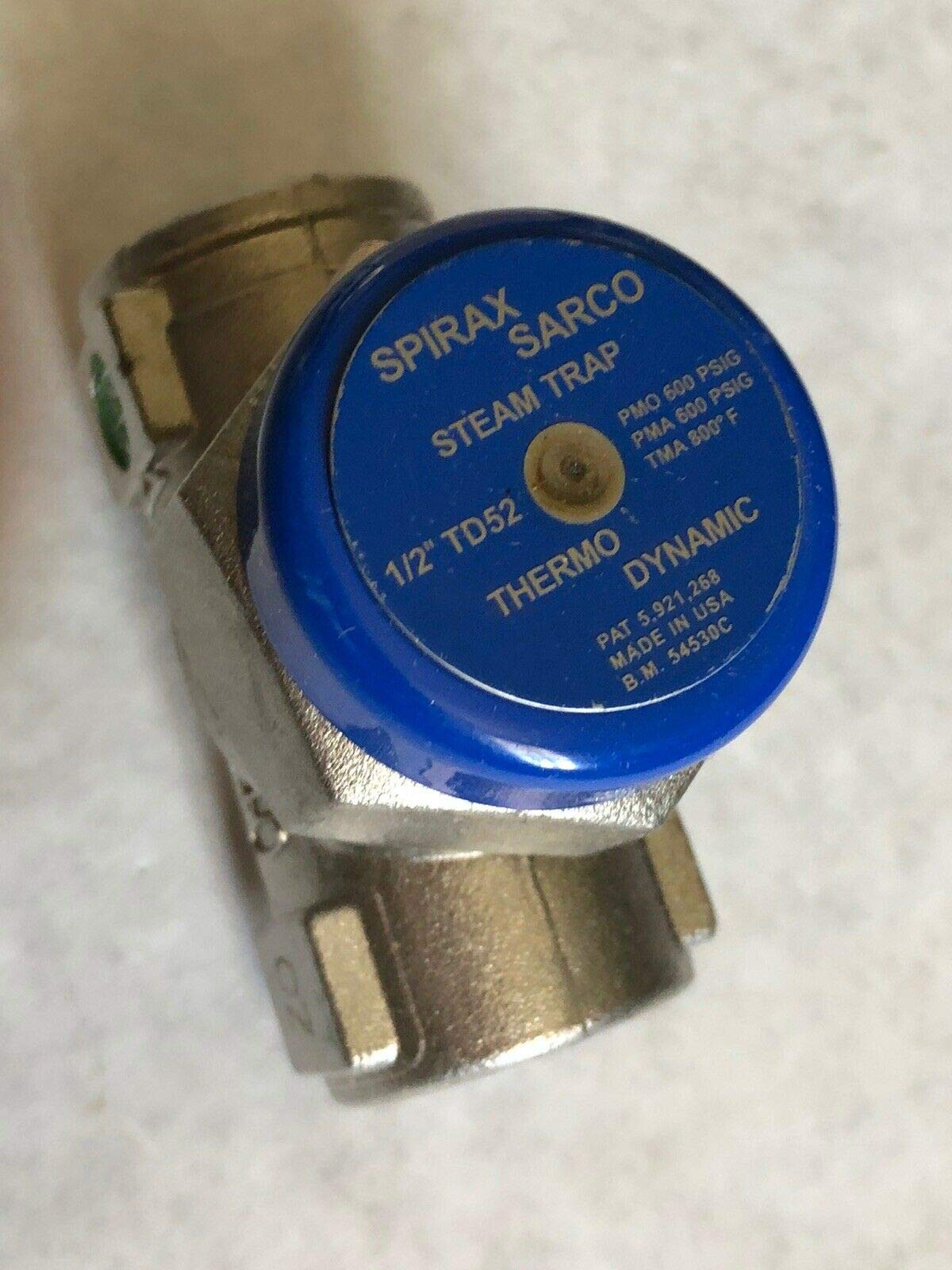 NEW 1/2" TD52 SPIRAX SARCO B.M. 54530C STEAM TRAP COOL BLUE THERMO DYNAMIC,AY