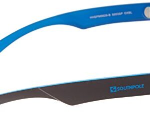 SOUTHPOLE 5003SP Classic Mirrored Rectangular UV400 Protection-Cool Sunglasses for Men, 55 mm, Black & Blue