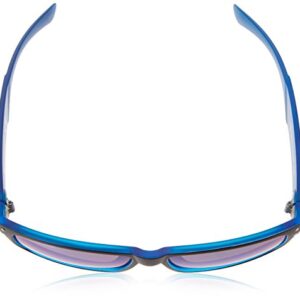 SOUTHPOLE 5003SP Classic Mirrored Rectangular UV400 Protection-Cool Sunglasses for Men, 55 mm, Black & Blue