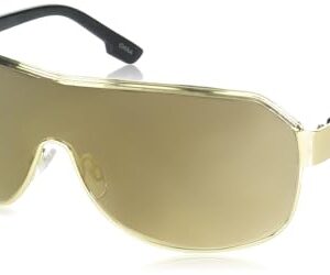 Southpole mens 5012sp Handsome UV Protective Metal Shield Sunglasses for Men Trendy Gifts Men 148 mm, Gold & Black, mm US