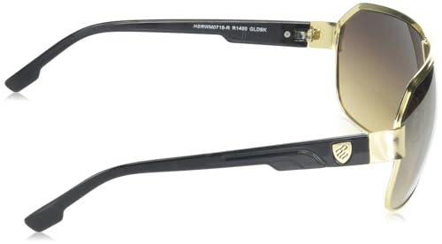 Southpole mens 5012sp Handsome UV Protective Metal Shield Sunglasses for Men Trendy Gifts Men 148 mm, Gold & Black, mm US