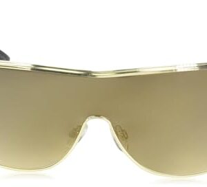 Southpole mens 5012sp Handsome UV Protective Metal Shield Sunglasses for Men Trendy Gifts Men 148 mm, Gold & Black, mm US