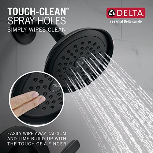 Delta Faucet Woodhurst 14 Series Single-Handle Tub and Shower Trim Kit, Shower Faucet with Single-Spray Touch-Clean Shower Head, Venetian Bronze T14432-RB (Valve Not Included)