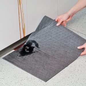 PIG Home Solutions Spill Cleanup Mat - 50 Absorbent Pads per Box - 15" W x 20" L - Absorbs up to 14.08 oz. per Pad - Lightweight - PM50057