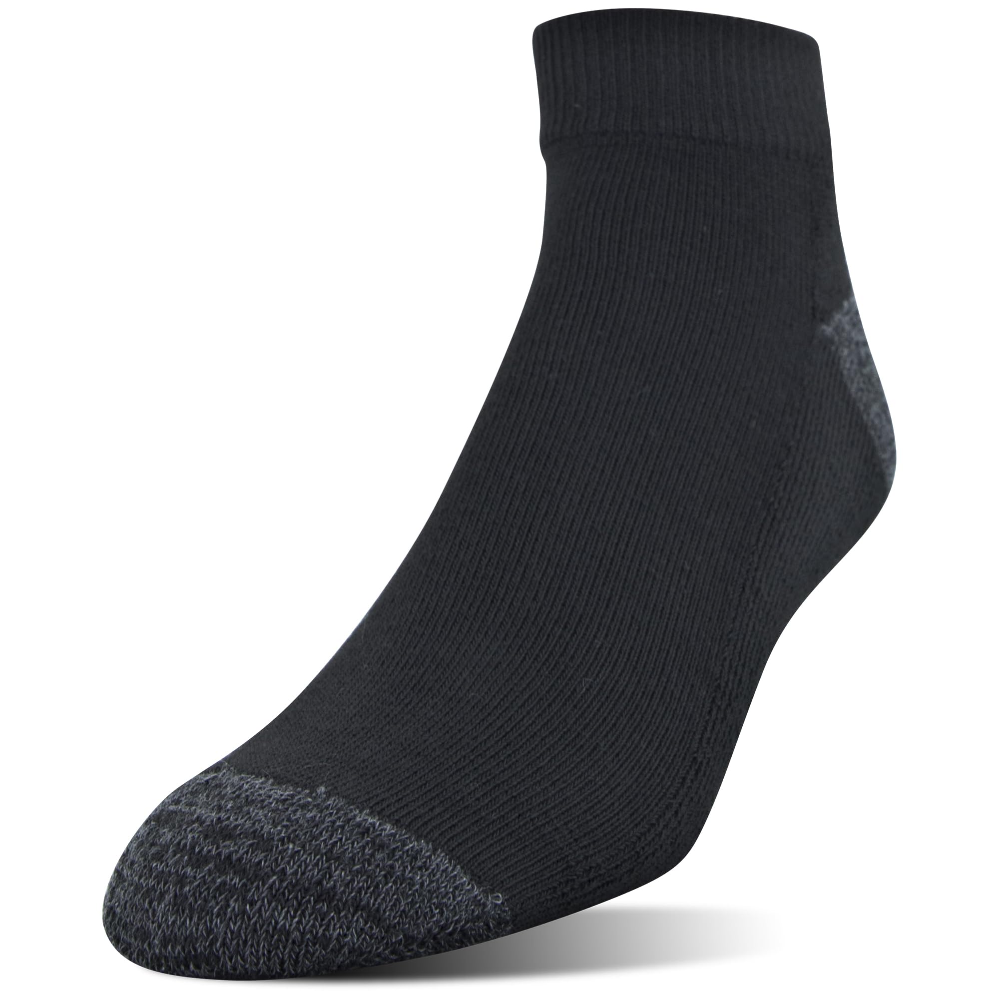 Gildan Men's Polyester Half Cushion Low Cut Socks, 12-Pack, Black, Shoe Size: 6-12