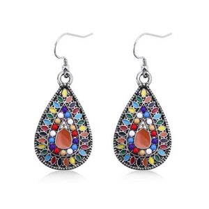 1 Pair Dangle Earrings Vintage Drop Earring Handmade Bohemian Teardrop Earrings