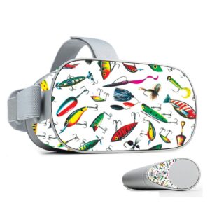 mightyskins skin compatible with oculus go mobile vr - bright lures | protective, durable, and unique vinyl decal wrap cover | easy to apply, remove, and change styles | made in the usa