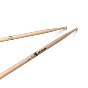 ProMark Drum Sticks - Finesse 7A Drumsticks - Drum Sticks Set - Small Round Wood Tip - Long Maple Drumsticks - Consistent Weight and Pitch - 1 Pair