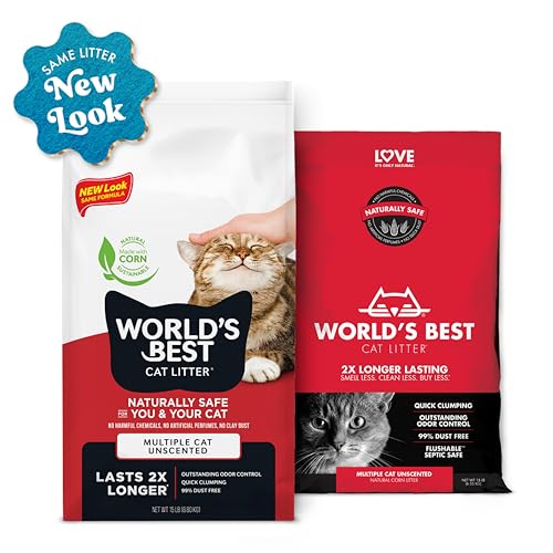 WORLD'S BEST CAT LITTER Multiple Cat Unscented 15 Pounds