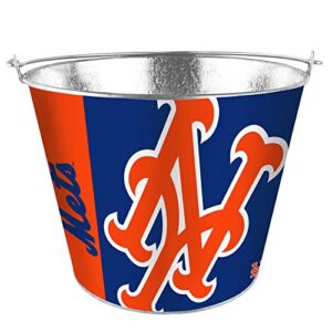 boelter brands mlb new york mets bucket 5 quart hype design, team colors, one size