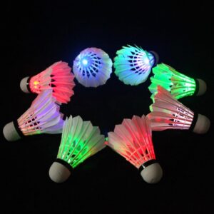 Inngree LED Badminton, [10 Pack] Colourful Shuttlecock Dark Night Goose Feather Glow Birdies Lighting Outdoor Indoor Sport Activities(10PCS)