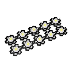 uxcell 280-350mA 1W LED Chip Bulb COB Light Beads Pure White Super Bright High Power for Floodlight 10pcs