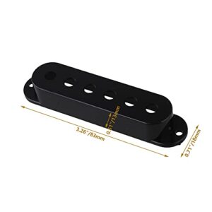 Lovermusic Black Electric Guitar Single Coil Pickup Covers,Guitar Pickup Cover Accessories (1 PCS of 50mm & 2 PCS of 52mm)