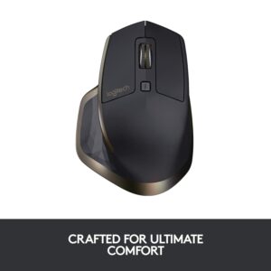 Logitech MX Master Wireless Mouse – High-precision Sensor, Speed-Adaptive Scroll Wheel, Easy-Switch up to 3 Devices - Meteorite Black