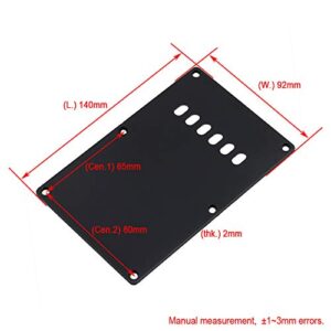 lovermusic Black Guitar Tremolo Spring Cover 6 Hole Cover Plate Accessories Replacement for Electric Guitar