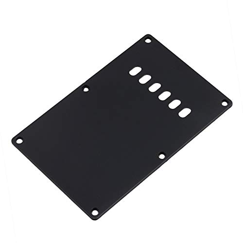 lovermusic Black Guitar Tremolo Spring Cover 6 Hole Cover Plate Accessories Replacement for Electric Guitar